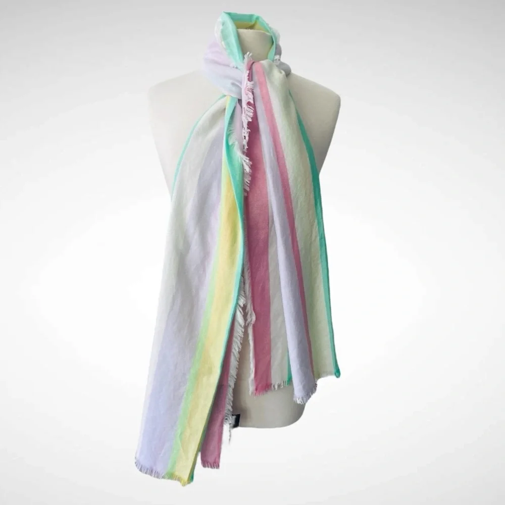 ETRO Cashmere Silk Blend Scarf Shawl New 27x76